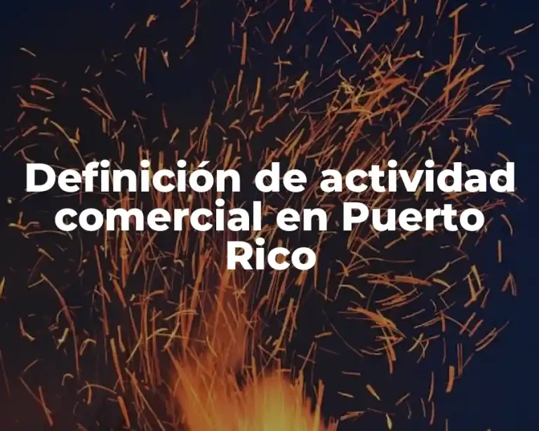 Definición de actividad comercial en Puerto Rico