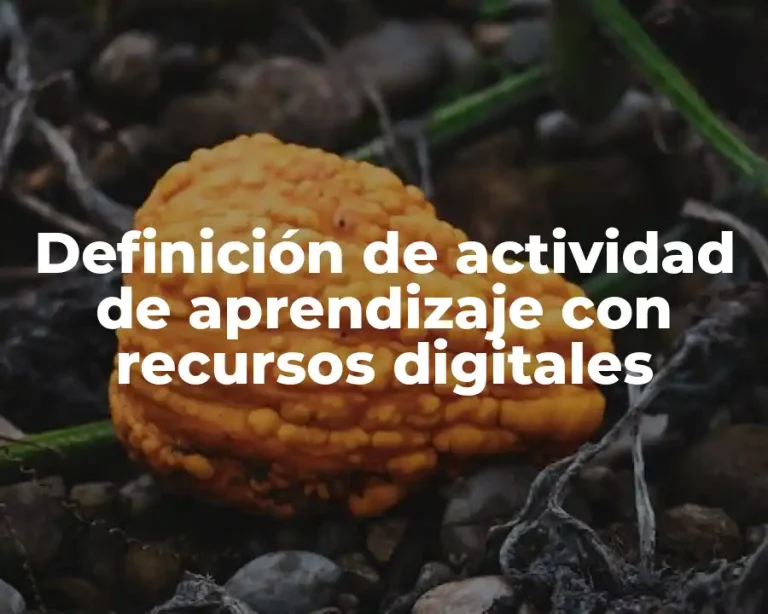Definición de actividad de aprendizaje con recursos digitales