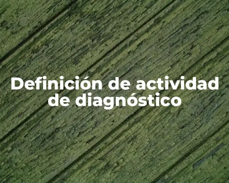Definición de actividad de diagnóstico