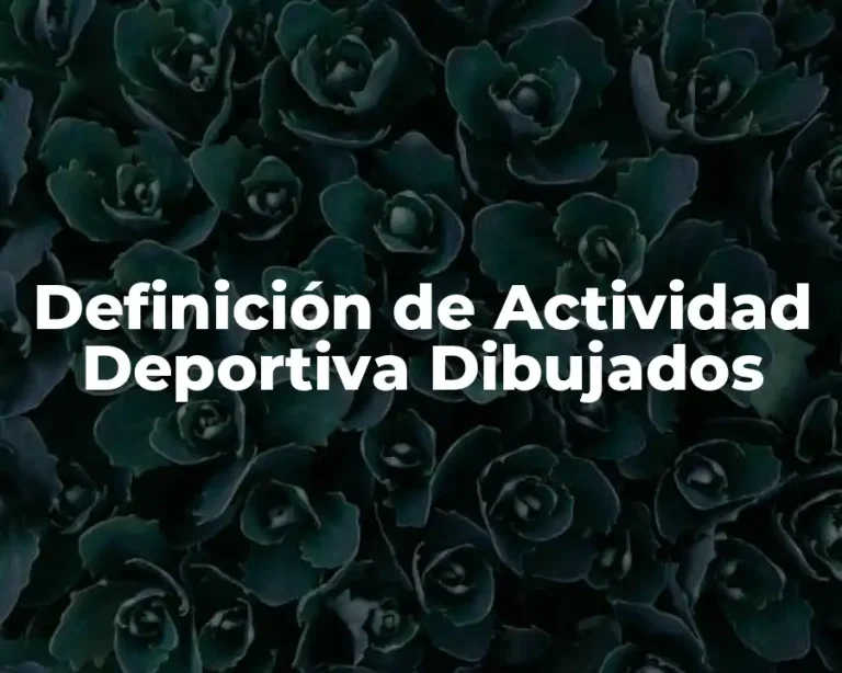 Definición de Actividad Deportiva Dibujados