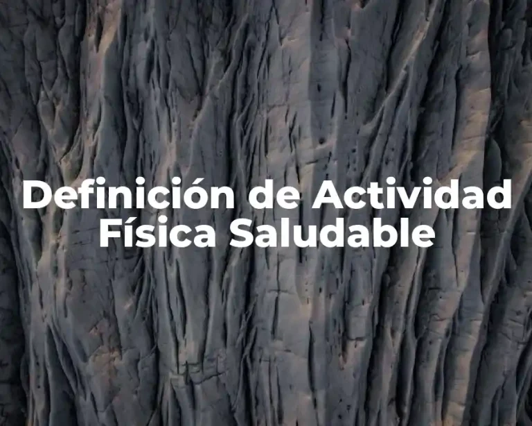 Definición de Actividad Física Saludable