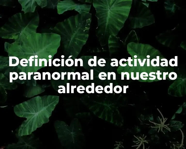 Definición de actividad paranormal en nuestro alrededor