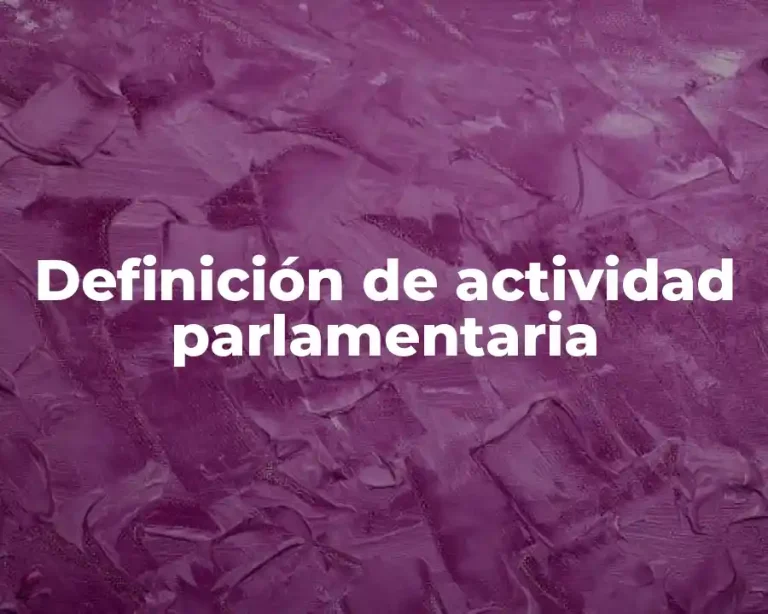 Definición de actividad parlamentaria