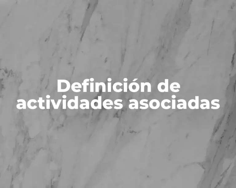 Definición de actividades asociadas