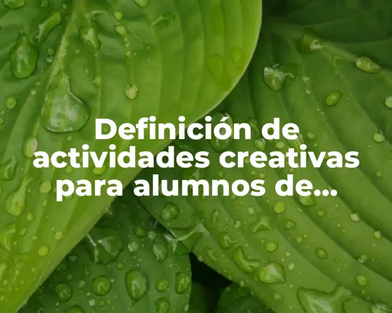 Definición de actividades creativas para alumnos de secundaria