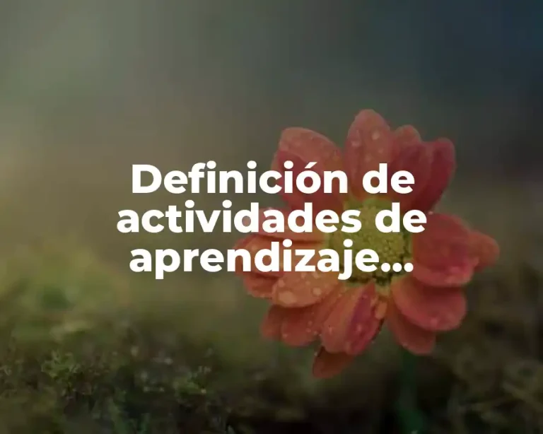 Definición de actividades de aprendizaje independiente