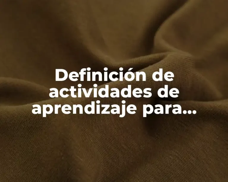 Definición de actividades de aprendizaje para pedagogos