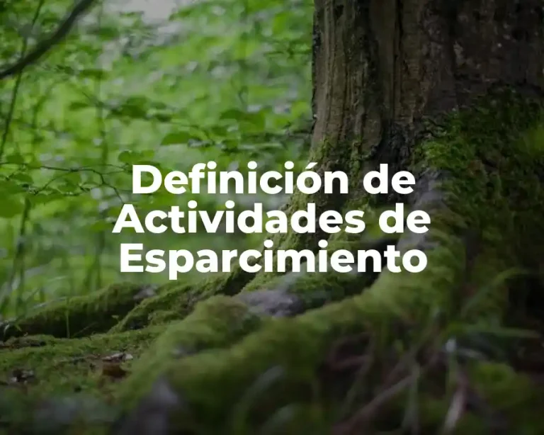 Definición de Actividades de Esparcimiento