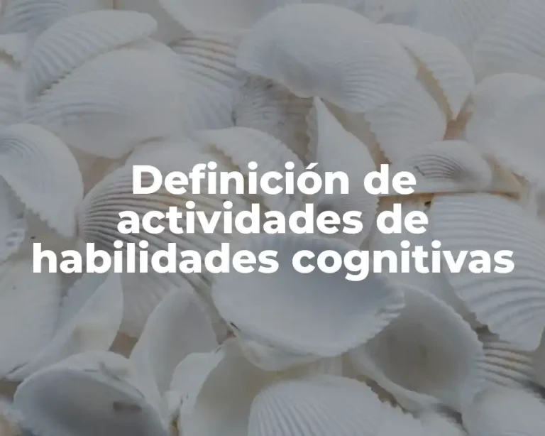 Definición de actividades de habilidades cognitivas