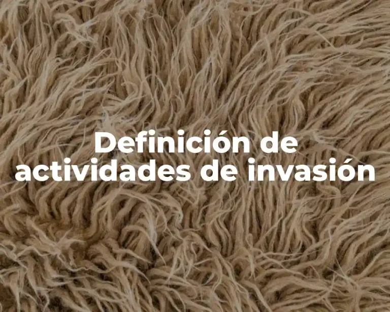 Definición de actividades de invasión