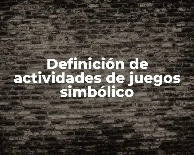 Definición de actividades de juegos simbólico