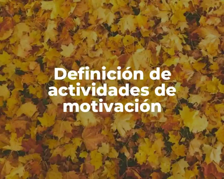 Definición de actividades de motivación