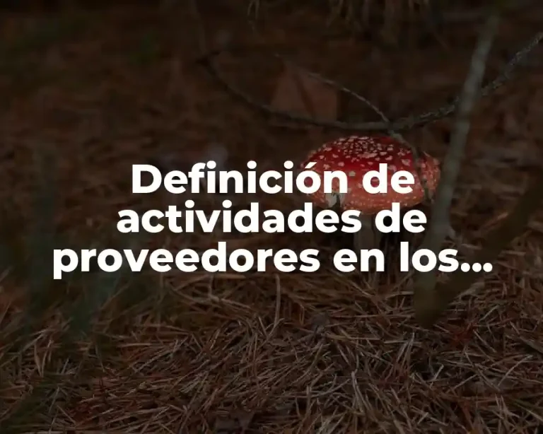 Definición de actividades de proveedores en los restaurantes