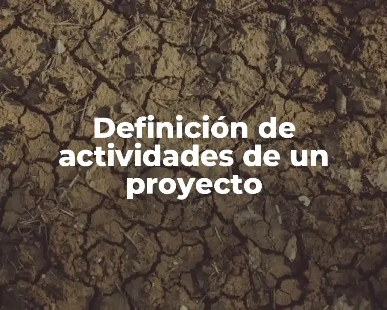 Definición de actividades de un proyecto