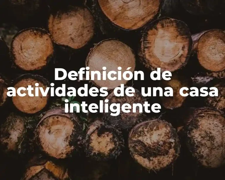 Definición de actividades de una casa inteligente