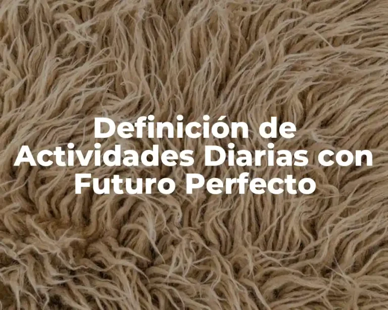 Definición de Actividades Diarias con Futuro Perfecto