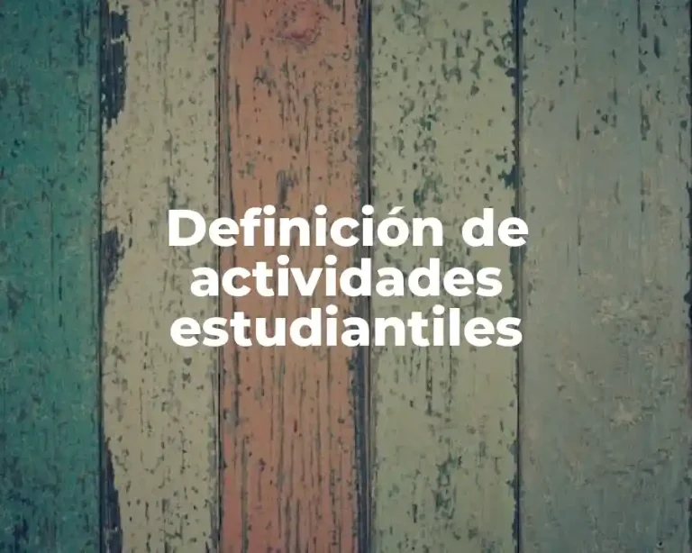 Definición de actividades estudiantiles