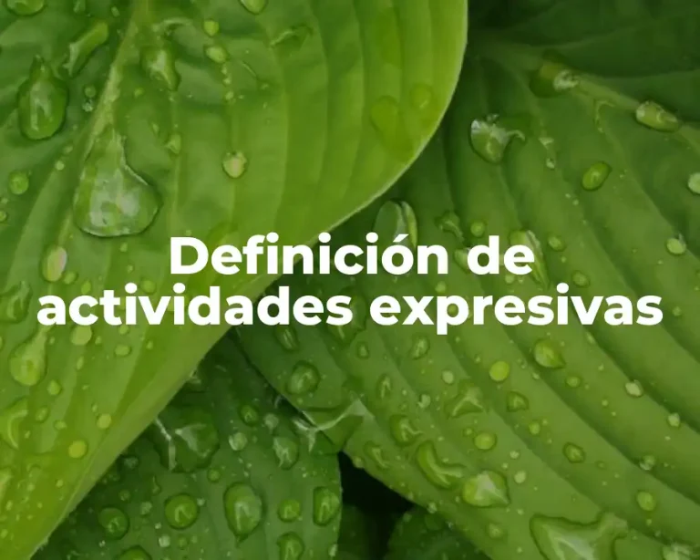 Definición de actividades expresivas