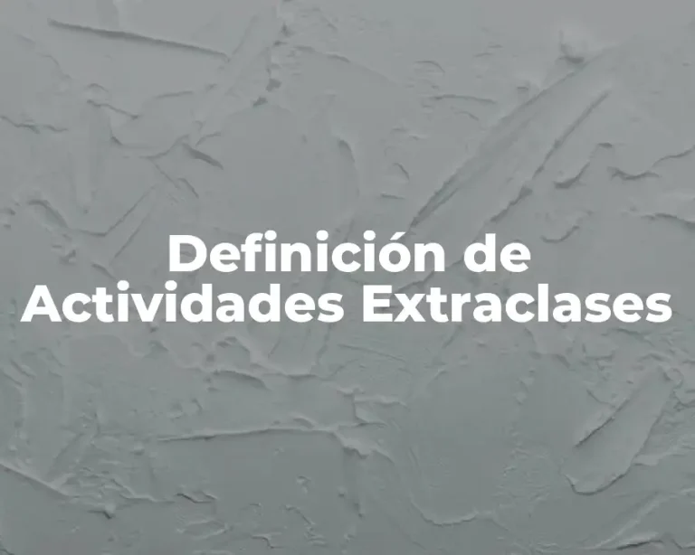 Definición de Actividades Extraclases