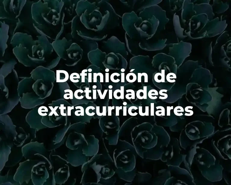 Definición de actividades extracurriculares