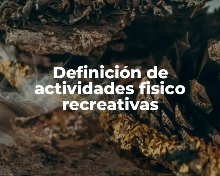 Definición de actividades fisico recreativas