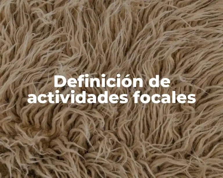 Definición de actividades focales