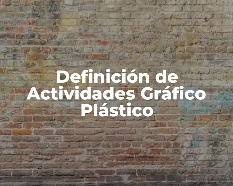 Definición de Actividades Gráfico Plástico