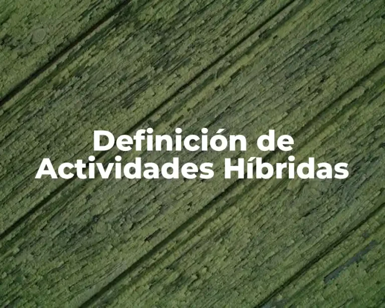 Definición de Actividades Híbridas