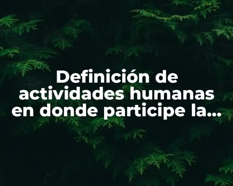 Definición de actividades humanas en donde participe la geología