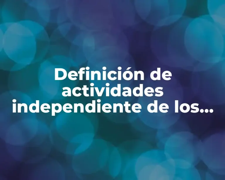 Definición de actividades independiente de los alumnos en clase