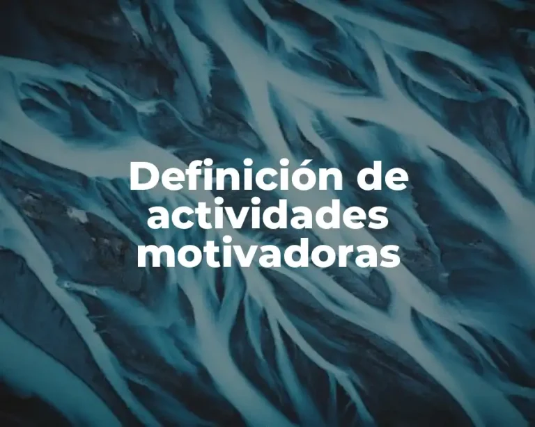 Definición de actividades motivadoras
