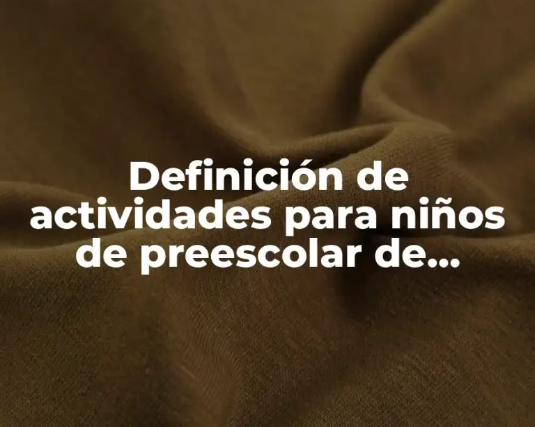 Definición de actividades para niños de preescolar de pintura