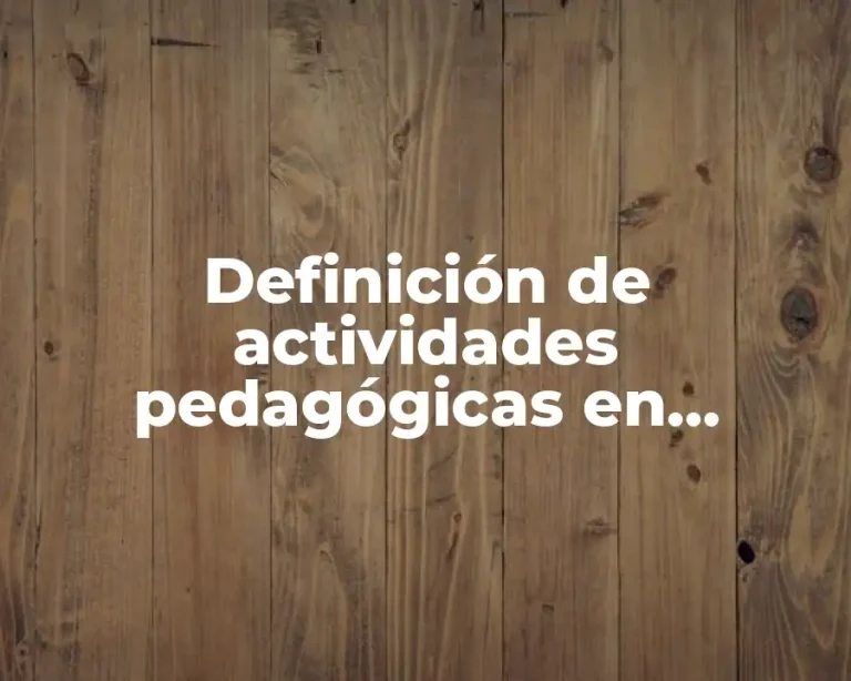Definición de actividades pedagógicas en educación física