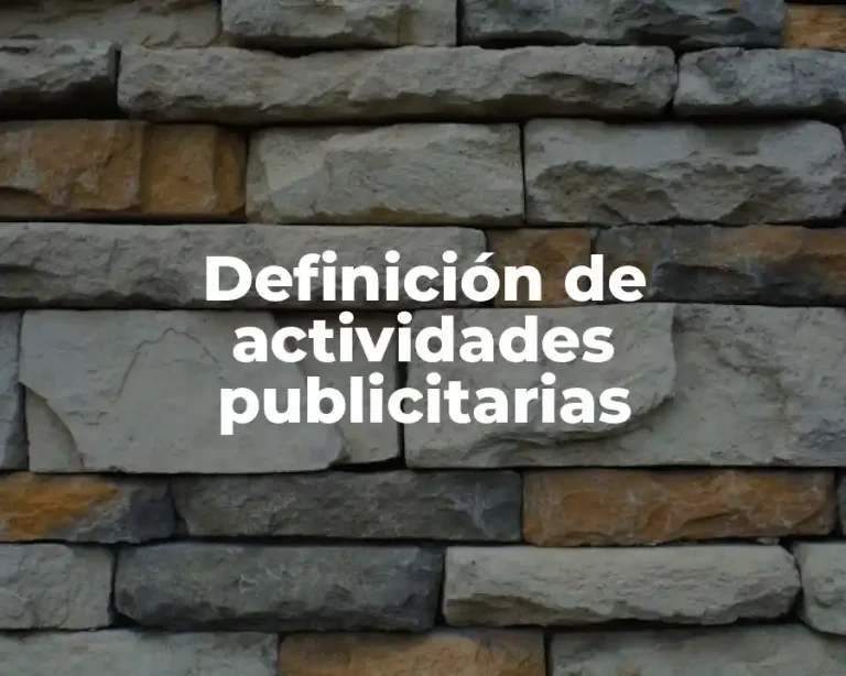 Definición de actividades publicitarias