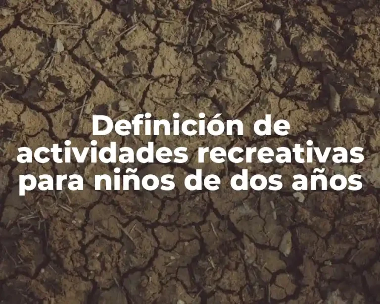 Definición de actividades recreativas para niños de dos años