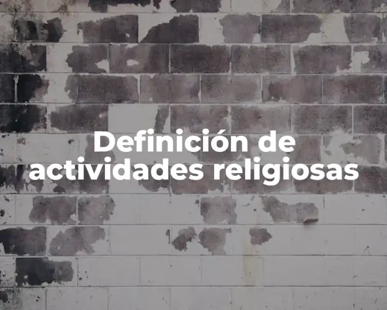 Definición de actividades religiosas