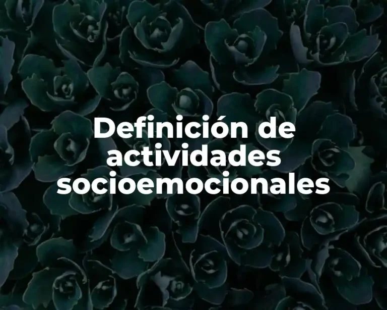 Definición de actividades socioemocionales