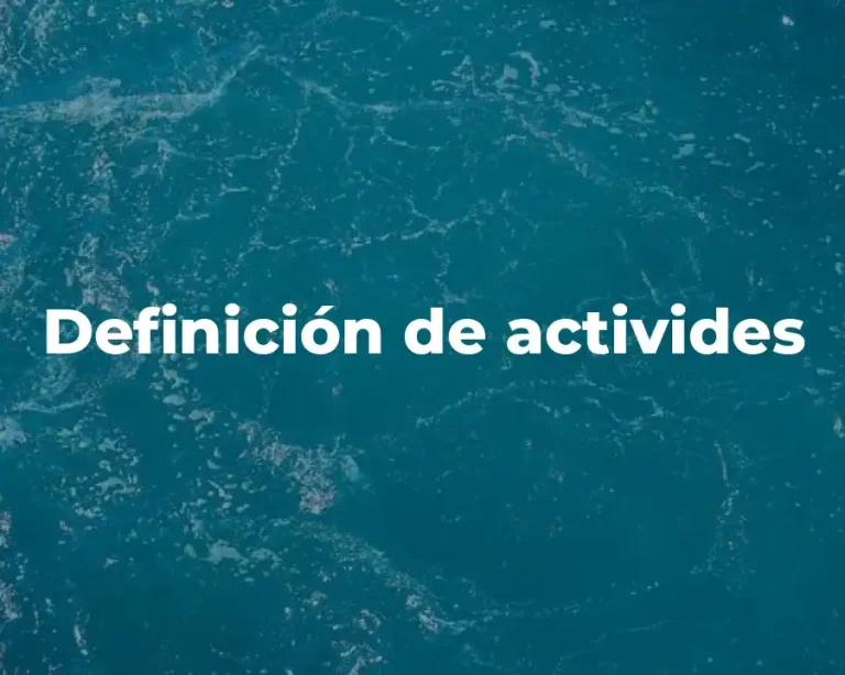 Definición de activides