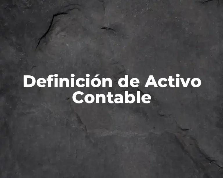 Definición de Activo Contable