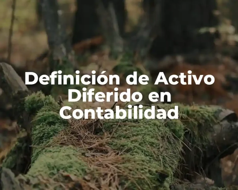 Definición de Activo Diferido en Contabilidad