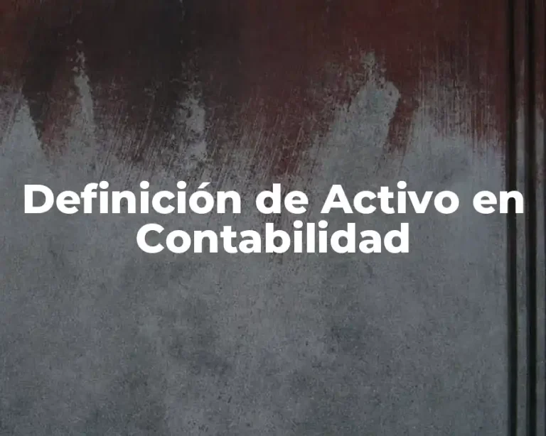 Definición de Activo en Contabilidad