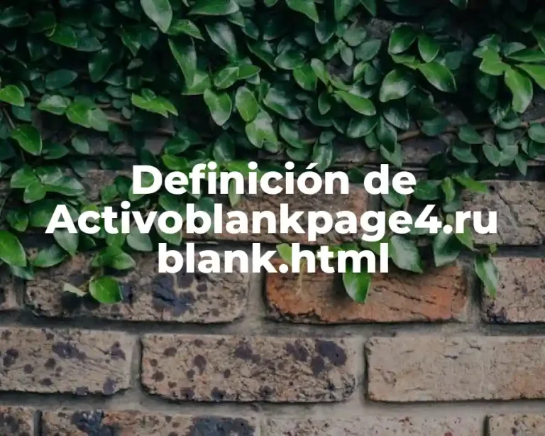Definición de Activoblankpage4.ru blank.html