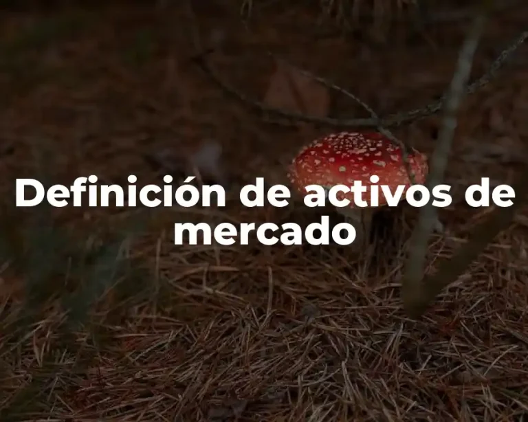 Definición de activos de mercado