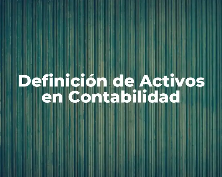 Definición de Activos en Contabilidad