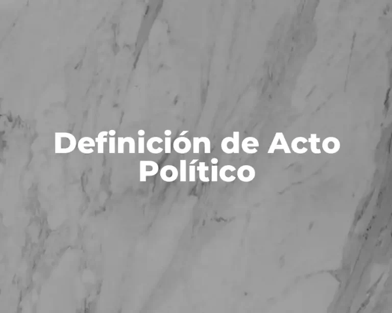 Definición de Acto Político