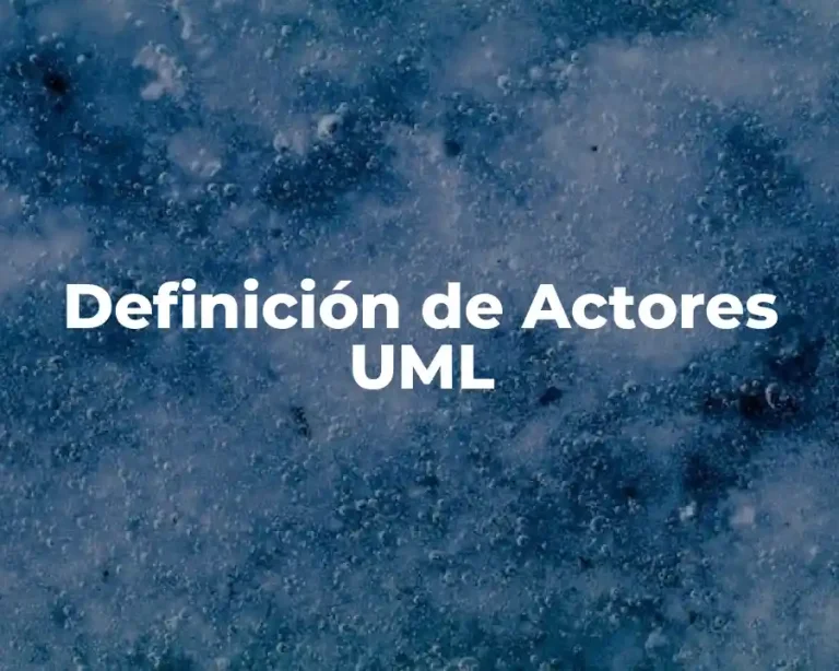 Definición de Actores UML