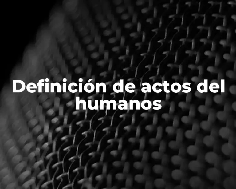 Definición de actos del humanos