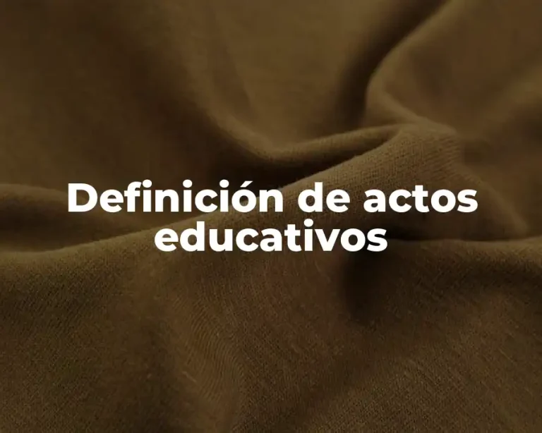 Definición de actos educativos