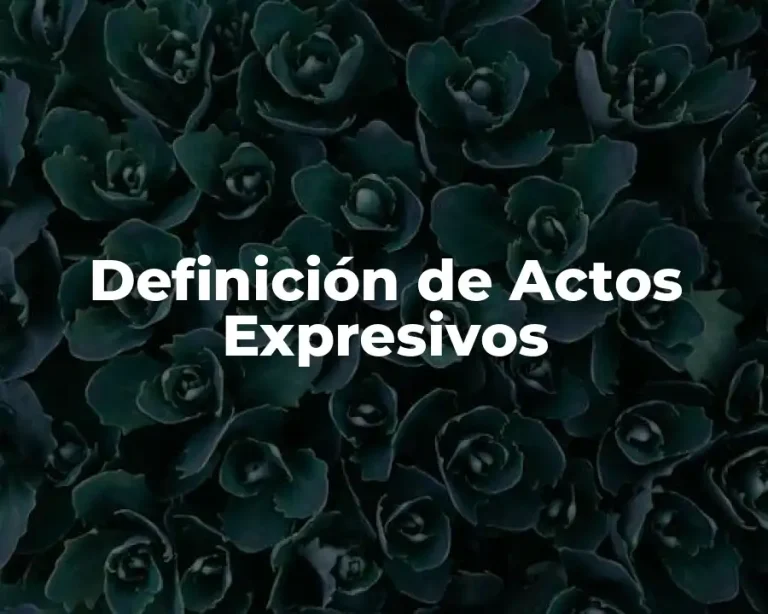 Definición de Actos Expresivos