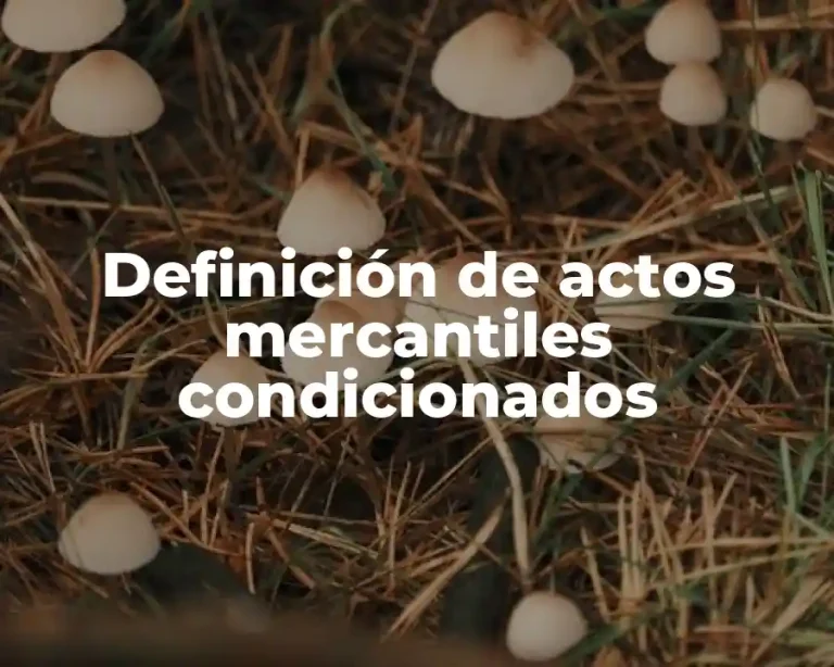 Definición de actos mercantiles condicionados